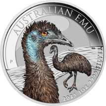 1 Unze Silber Australian Emu 2023 (Auflage: 2.500 | coloriert)