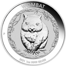 1 Unze Silber Australian Wombat 2021 (Auflage: 25.000)