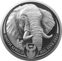 1 Unze Silber Big Five II Elefant 2021 (Auflage: 15.000 | 1. Motiv | im Blister)