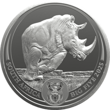 1 Unze Silber Big Five III Nashorn 2025 (Auflage: 20.000 | Coincard)