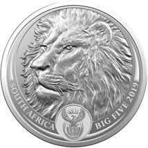 1 Unze Silber Big Five Löwe 2019 (Auflage: 15.000 | 2. Motiv | im Blister)
