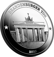1 Unze Silber Brandenburger Tor (Auflage: 5.000 | Polierte Platte)