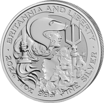 1 Unze Silber Britannia und Liberty 2024