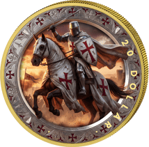1 Unze Silber Templer 2025 (Auflage: 100 | teilvergoldet)