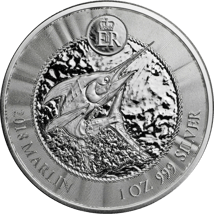 1 Unze Silber Cayman Islands Marlin Speerfisch 2018 (Prooflike | Auflage: 50.000)