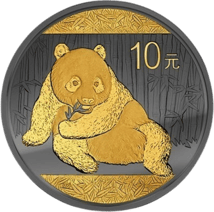 1 Unze Silber China Panda 2015 (teilvergoldet | Golden Enigma Edition)