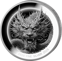 1 Unze Silber Chinesischer Drache 2026 (Auflage: 1.000 | Polierte Platte)