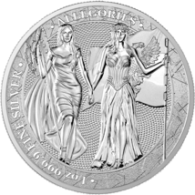 1 Unze Silber Columbia & Germania 2019 (5 Mark | Auflage: 500 | Blister & Zertifikat | WMF Edition)