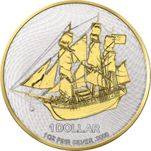 1 Unze Silber Cook Islands 2020 (Auflage: 250 | beidseitig vergoldet)