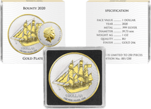 1 Unze Silber Cook Islands 2020 (Auflage: 250 | beidseitig vergoldet)