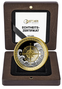 1 Unze Silber Atlas Träger der Himmelskugel 2026 (Auflage: 250 | teilvergoldet | Polierte Platte)