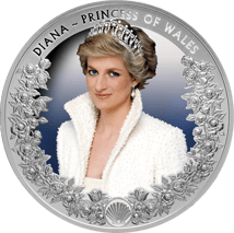 1 Unze Silber Diana Prinzessin von Wales 2022 PP (Auflage: 2.500 | coloriert | Polierte Platte)