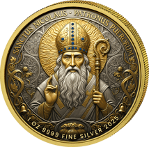 1 Unze Silber Heiliger Sankt Nikolaus 2025 (Auflage: 100 | vergoldet)