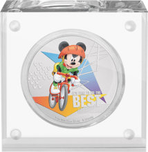 1 Unze Silber Disney Mickey Maus 2020 PP (Auflage: 2.000 | Polierte Platte | coloriert | 3.Motiv)