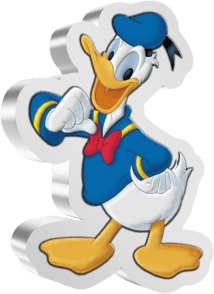 1 Unze Silber Donald Duck Shaped 2021 PP (Auflage:10.000 | Polierte Platte)