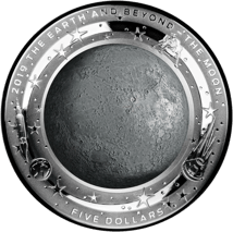 1 Unze Silber Earth and Beyond - Der Mond 2019 (Auflage: 5000 | PP | Gewölbt | Motiv 2 von 3)