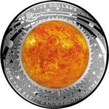 1 Unze Silber Earth and Beyond - Die Sonne 2019 (Auflage: 5000 | PP | Gewölbt | Motiv 3 von 3)