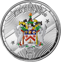 1 Unze Silber EC8 St. Kitts & Nevis Coat of Arms 2024 (Auflage: 500)