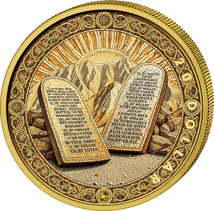 1 Unze Silber Die 10 Gebote 2025 (Auflage: 100 | vergoldet)