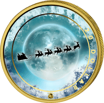 1 Unze Silber Rudolph das Rentier 2025 (Auflage: 100 | Rubin | teilvergoldet)