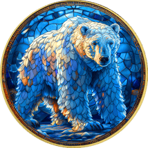 1 Unze Silber Faszinierende Arktis Eisbär 2024 (Auflage: 50 | coloriert | vergoldet)