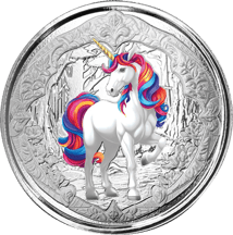 1 Unze Silber Fiji Unicorn Rainbow 2024 (Auflage: 3.000)