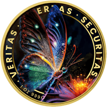 1 Unze Silber schimmernder Schmetterling 2025 (Auflage: 100 | teilvergoldet)