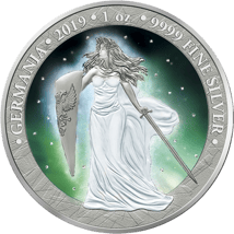 1 Unze Silber Frozen Germania 5 Mark 2019 (coloriert | Auflage: 500)