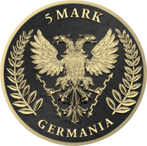 1 Unze Silber Germania 5 Mark 2020 Black Edition (Auflage: 100 | gildet)