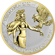 1 Unze Silber Germania (Auflage:100 | beidseitig vergoldet)