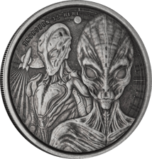 1 Unze Silber Ghana Alien 2023 (Antik Finish | Auflage: 5.000)