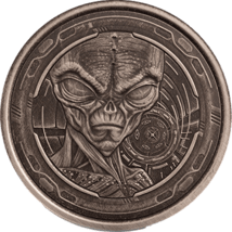 1 Unze Silber Ghana Alien 2022 (Antik Finish | Auflage: 5.000)