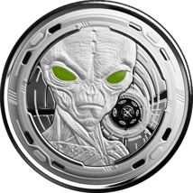 1 Unze Silber Ghana Alien 2022 (Auflage: 1.500 | coloriert)