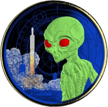1 Unze Silber Ghana Alien (Auflage: 100 | Metallic Blue)