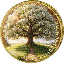 1 Unze Silber Frühling Jahreszeiten 2025 (Auflage: 100 | teilvergoldet)