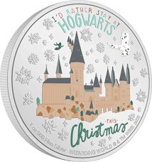 1 Unze Silber Harry Potter Weihnachtsmünze 2023 PP (Auflage: 2.023 | Polierte Platte)