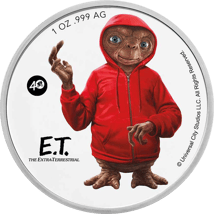 1 Unze Silber E.T.- der Außerirdische - 40. Jubiläum (Auflage: 3.000 | coloriert)