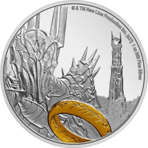 1 Unze Silber Herr der Ringe Sauron 2021 (Auflage: 3.000 | Polierte Platte)