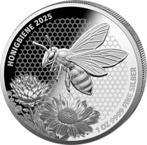 1 Unze Silber Honigbiene 2025 (Auflage: 1.000 | Polierte Platte)