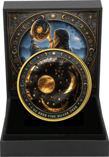 1 Unze Silber Himmelsscheibe von Nebra 2025 (Auflage: 100 | teilvergoldet)