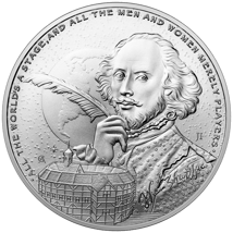 1 Unze Silber Inspirierende Ikonen William Shakespeare 2024 (Auflage: 10.000)