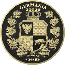 1 Unze Silber Italia und Germania 2020 Black Edition (Auflage: 100 | gildet)