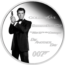 1 Unze Silber James Bond Pierce Brosnan 2024 PP (Auflage: 5.000 | Polierte Platte)
