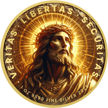 1 Unze Silber erleuchteter Jesus Christus 2025 (Auflage: 100 | teilvergoldet)