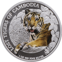 1 Unze Silber Kambodscha Lost Tigers 2023 (Auflage: 2.000 | coloriert)