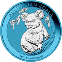 1 Unze Silber Koala Space Blue 2019 (coloriert | Auflage: 500)