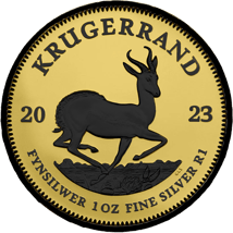 1 Unze Silber Krügerrand 2023 Reverse Ruthenium Edition (Auflage: 100 | vergoldet)