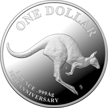 1 Unze Silber Känguru Nugget 2023 30. Jubiläum (Auflage: 5.000 | Polierte Platte | Royal Australian Mint)
