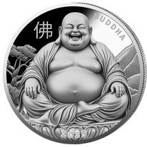 1 Unze Silber Lachender Buddha 2025 (Auflage: 1.000 | Polierte Platte)
