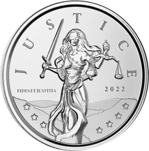 1 Unze Silber Lady Justice 2022 (Auflage: 50.000)